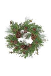 KDMD Pine Leaves Cone & Bell Wreath in Green - thumbnail 7
