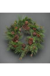 KDMD Pine Leaves Cone & Bell Wreath in Green - thumbnail 4