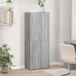 Berkfield Home File Cabinet Grey Sonoma 60x32x153 cm Engineered Wood - Size: 60 x 32 x 153 cm - thumbnail 3