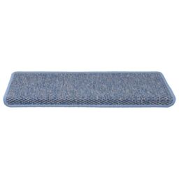 Berkfield Home Stair Mats Self-adhesive Sisal-Look 15 pcs 65x21x4 cm Blue - Size: Medium - thumbnail 4