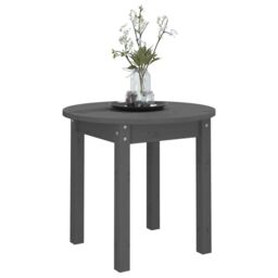 Berkfield Home Coffee Table Grey Ã˜ 45x40 cm Solid Wood Pine - thumbnail 4
