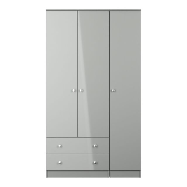 Ready Assembled 2 U Newlyn Triple Wardrobe with 2 Drawers (Ready Assembled) in Dark Grey - image 1