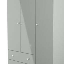 Ready Assembled 2 U Newlyn Triple Wardrobe with 2 Drawers (Ready Assembled) in Dark Grey - thumbnail 4