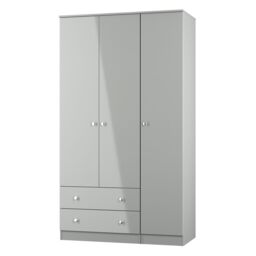 Ready Assembled 2 U Newlyn Triple Wardrobe with 2 Drawers (Ready Assembled) in Dark Grey - thumbnail 3