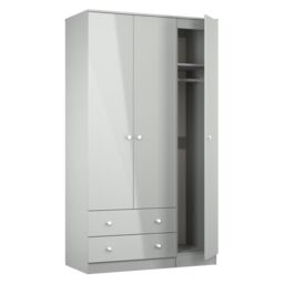 Ready Assembled 2 U Newlyn Triple Wardrobe with 2 Drawers (Ready Assembled) in Dark Grey - thumbnail 6