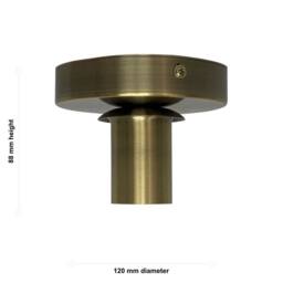First Choice Lighting Cynthia - Antique Brass Ceiling Flush Mount Ceiling Light for Shades in Bronze - thumbnail 2
