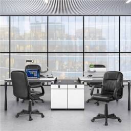 KORVIXA Office Chair Computer Desk Chair Adjustable with Arms Wheels in Black - Size: 100 cm x 100 cm - thumbnail 5