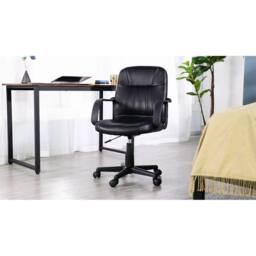 KORVIXA Office Chair Computer Desk Chair Adjustable with Arms Wheels in Black - Size: 100 cm x 100 cm - thumbnail 3