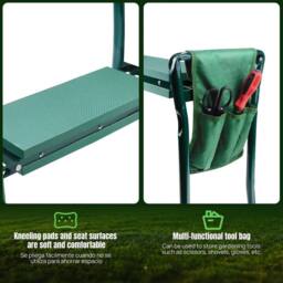 EONLION Garden Kneeler & Seat Kneeling Stool in Green - Size: 100 cm - thumbnail 4