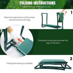 EONLION Garden Kneeler & Seat Kneeling Stool in Green - Size: 100 cm - thumbnail 5