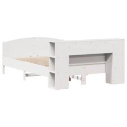 Berkfield Home Decorative Bookcase Bed without Mattress White 135x190cm Solid Wo - Size: 135x190 cm - thumbnail 6