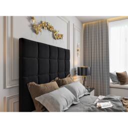 KDMD Luther Upholstered Black TV Bed Frame - Size: Single - thumbnail 3