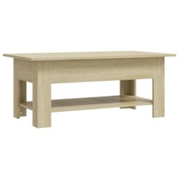 Berkfield Home Coffee Table Sonoma Oak 102x55x42 cm Engineered Wood in Brown - Size: 102 x 55 x 42 cm - thumbnail 2
