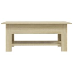 Berkfield Home Coffee Table Sonoma Oak 102x55x42 cm Engineered Wood in Brown - Size: 102 x 55 x 42 cm - thumbnail 3