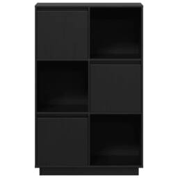 Berkfield Home Highboard Black 74x35x117 cm Solid Wood Pine - Size: 74 x 35 x 117 cm - thumbnail 6