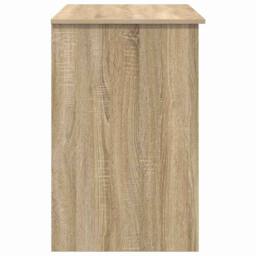 Berkfield Home Desk with Storage Sonoma Oak 90x49.5x75 cm Engineered wood in Light Oak - thumbnail 7
