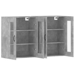 Berkfield Home Wall Mounted Cabinets 2 pcs Concrete Grey Engineered Wood - thumbnail 5