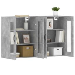 Berkfield Home Wall Mounted Cabinets 2 pcs Concrete Grey Engineered Wood - thumbnail 4