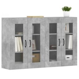Berkfield Home Wall Mounted Cabinets 2 pcs Concrete Grey Engineered Wood - thumbnail 3
