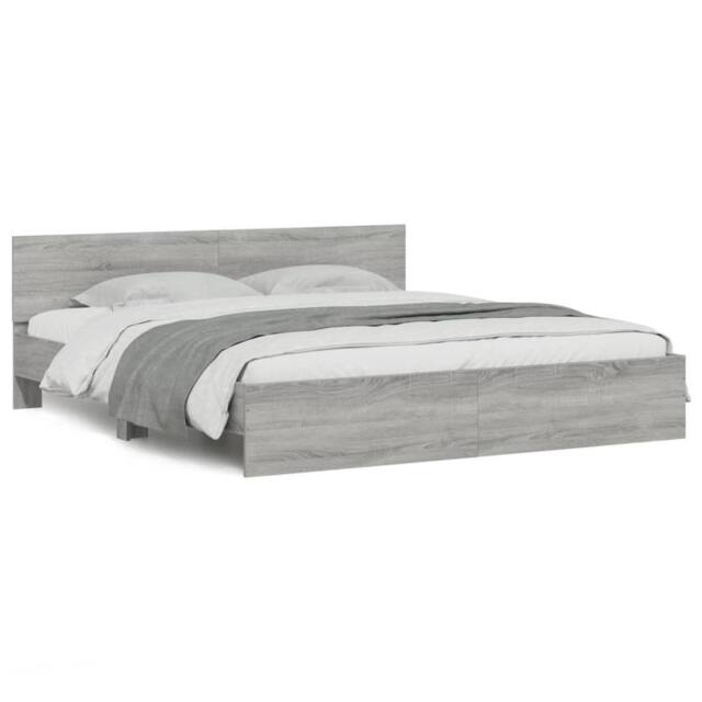 Berkfield Home Bed Frame without Mattress Grey Sonoma 160x200 cm - image 1