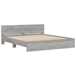 Berkfield Home Bed Frame without Mattress Grey Sonoma 160x200 cm - thumbnail 4
