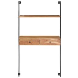Berkfield Home Wall Desk 90x40x170 cm Solid Acacia Wood in Brown - Size: 90 x 40 x 170 cm - thumbnail 2