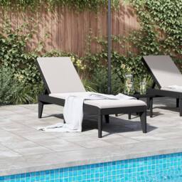 Berkfield Home Sun Lounger Anthracite 186x60x29 cm PP in Dark Grey - Size: 186 x 60 x 29 cm - thumbnail 1