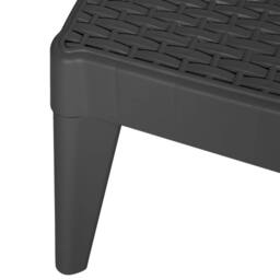 Berkfield Home Sun Lounger Anthracite 186x60x29 cm PP in Dark Grey - Size: 186 x 60 x 29 cm - thumbnail 9