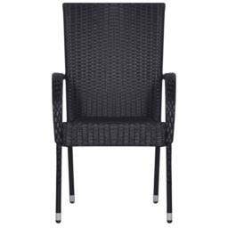 Berkfield Home Decorative 3 Piece Garden Dining Set Black - thumbnail 6