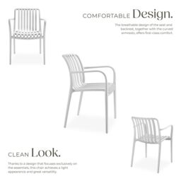 tectake Garden Chairs Alcudia in Cream - Size: 2 Seater - thumbnail 3