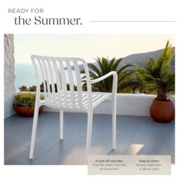 tectake Garden Chairs Alcudia in Cream - Size: 2 Seater - thumbnail 4