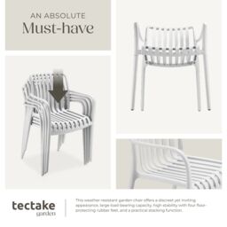tectake Garden Chairs Alcudia in Cream - Size: 2 Seater - thumbnail 5