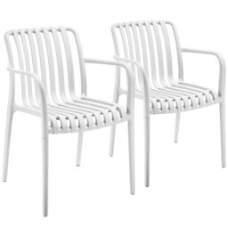 tectake Garden Chairs Alcudia in Cream - Size: 2 Seater