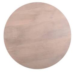 Indian Hub Valencia Round Coffee Table - Cane & Mango Wood - L80 x W80 x H45 cm in Natural - thumbnail 3