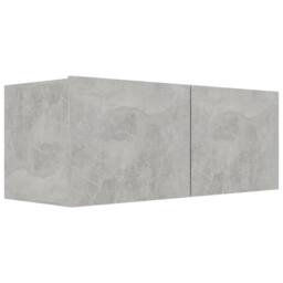 Berkfield Home TV Cabinets 3 pcs Concrete Grey Engineered Wood - thumbnail 4