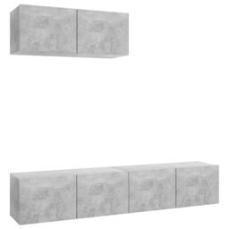 Berkfield Home TV Cabinets 3 pcs Concrete Grey Engineered Wood