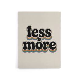 "Artery8 Less Is More Retro Rainbow Font Typography Canvas Wall Art Print in Beige - Size: W18"" x H24""" - thumbnail 1