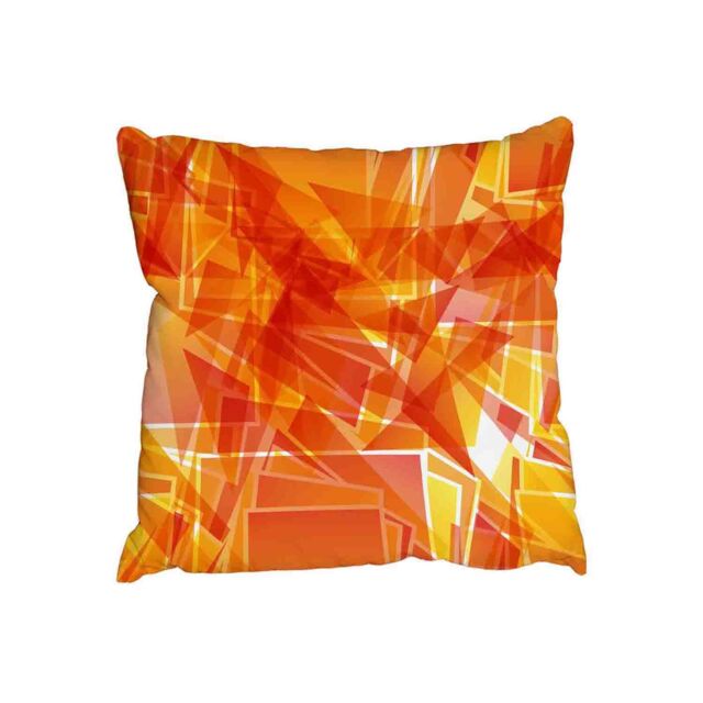 Benjamin Tate Design Cushions - Fiery red geometric shapes (Cushion)