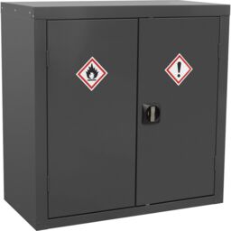 Loops CoSHH Substance Cabinet - 900 x 460 x 900mm - Two Doors - 2-Point Key Lock - thumbnail 1