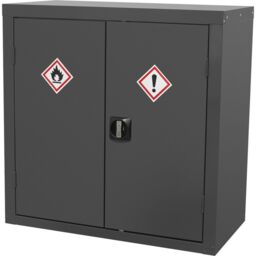 Loops CoSHH Substance Cabinet - 900 x 460 x 900mm - Two Doors - 2-Point Key Lock - thumbnail 4