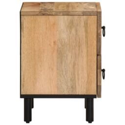 Berkfield Home Bedside Cabinet 40x33x46 cm Solid Wood Mango in Brown - Size: 40 x 33 x 46 cm - thumbnail 6