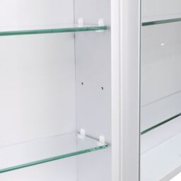 Living and Home Black Wall-mounted LED Mirror Cabinet with Double-Sided Door - thumbnail 5
