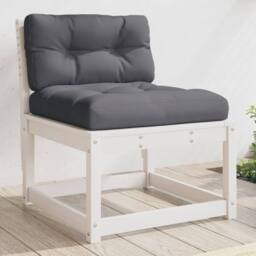 Berkfield Home Garden Sofas with Cushions 2pcs White Solid Wood Pine