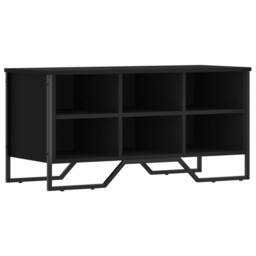 Berkfield Home Shoe Cabinet Black 90x38x45.5 cm Engineered Wood - thumbnail 1