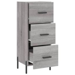 Berkfield Home Sideboard Grey Sonoma 34.5x34x90 cm Engineered Wood - thumbnail 5