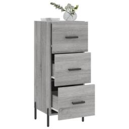 Berkfield Home Sideboard Grey Sonoma 34.5x34x90 cm Engineered Wood - thumbnail 4