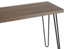 Orsina Spacious Borough Console Table, Sleek Hairpin Legs Hallway Table, Wooden Top Console Table For Living Room in Natural - thumbnail 5