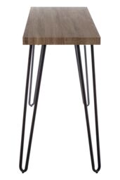 Orsina Spacious Borough Console Table, Sleek Hairpin Legs Hallway Table, Wooden Top Console Table For Living Room in Natural - thumbnail 3