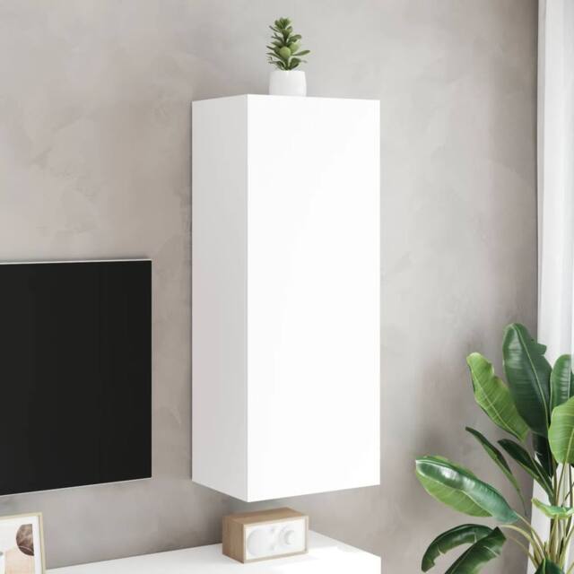Berkfield Home TV Wall Cabinet White 40.5x30x102 cm Engineered Wood - image 1