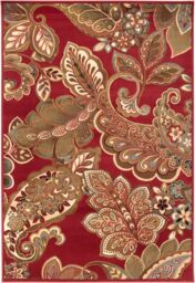 Livabliss Riley-Vintage Red Brown Green Traditional Boho Living Dining Bedroom Rug in Dark Red - Size: 200 cm x 290 cm - thumbnail 2
